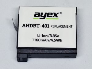 Ayex AHDBT-401 Batarya, GoPro, HERO4 Kamera İle Uyumlu 3