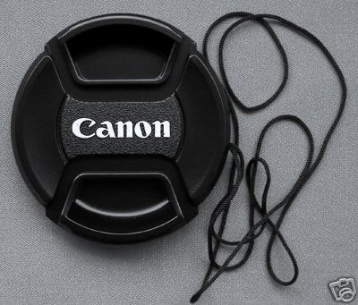 Canon İçin 52mm Snap On Lens Kapağı, Objektif Kapğı Bağcıklı 3