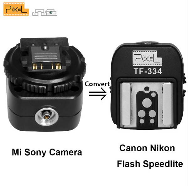 Sony A6000 A6300 A6500 İçin Canon-Nikon Hot Shoe Converter TF-334 4