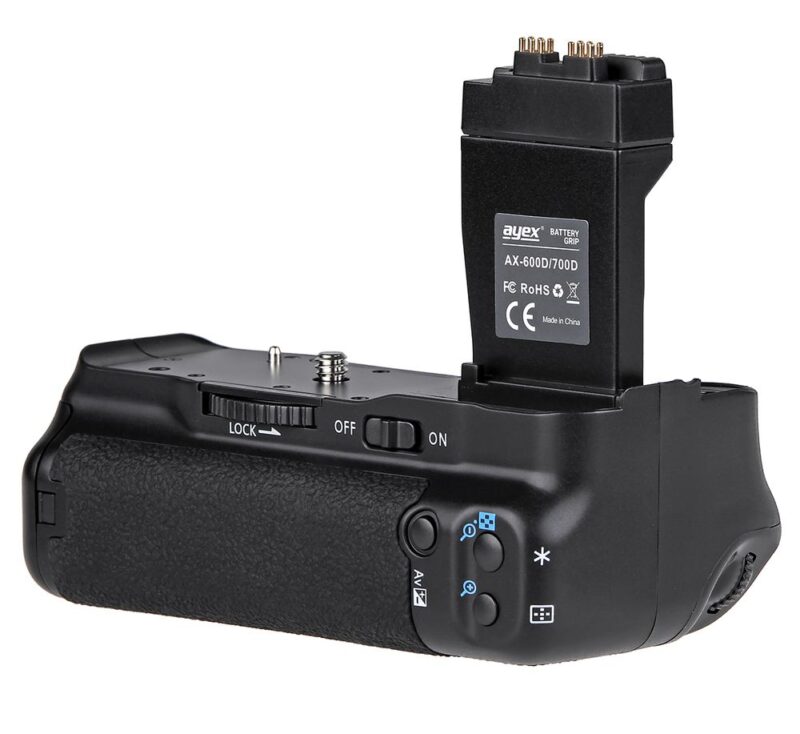 Canon EOS 700D, 650D 600D 550D İçin Ayex Battery Grip + 1 Ad. LP-E8 Batarya 5
