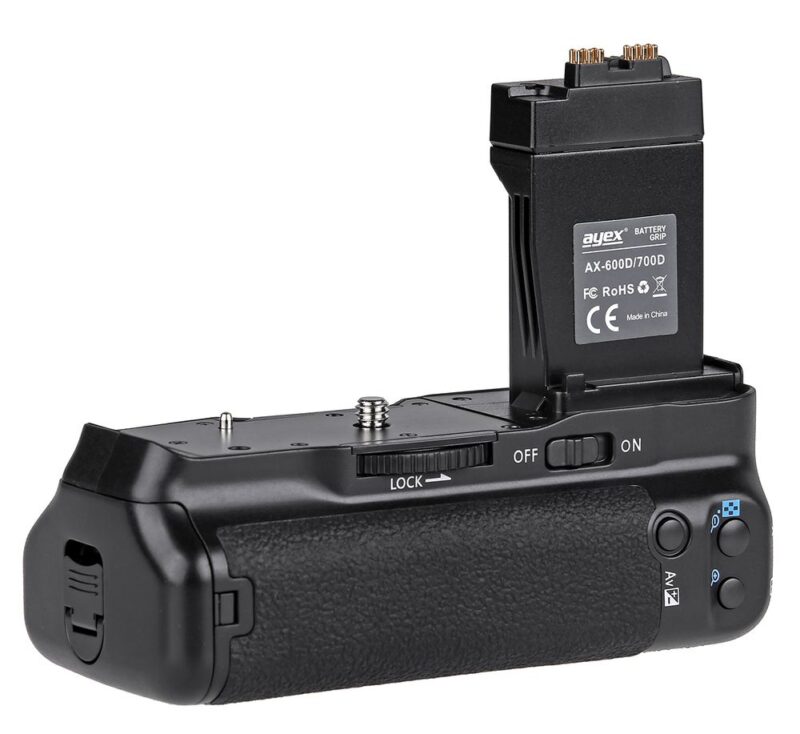 Canon EOS 700D, 650D 600D 550D İçin Ayex Battery Grip + 1 Ad. LP-E8 Batarya 6